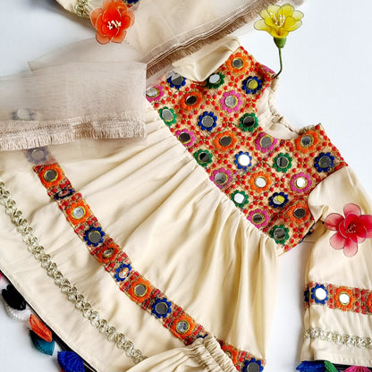 Kids Afghani Frock Traditional Pakistan Indian Style Girls Design Dress | Afghan Suit Girls Shalwar Kameez Pakistani Kids Ethnic Wear