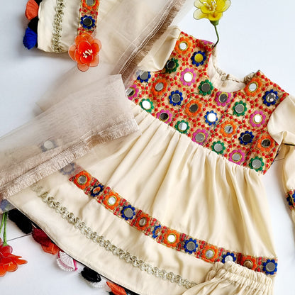 Kids Afghani Frock Traditional Pakistan Indian Style Girls Design Dress | Afghan Suit Girls Shalwar Kameez Pakistani Kids Ethnic Wear