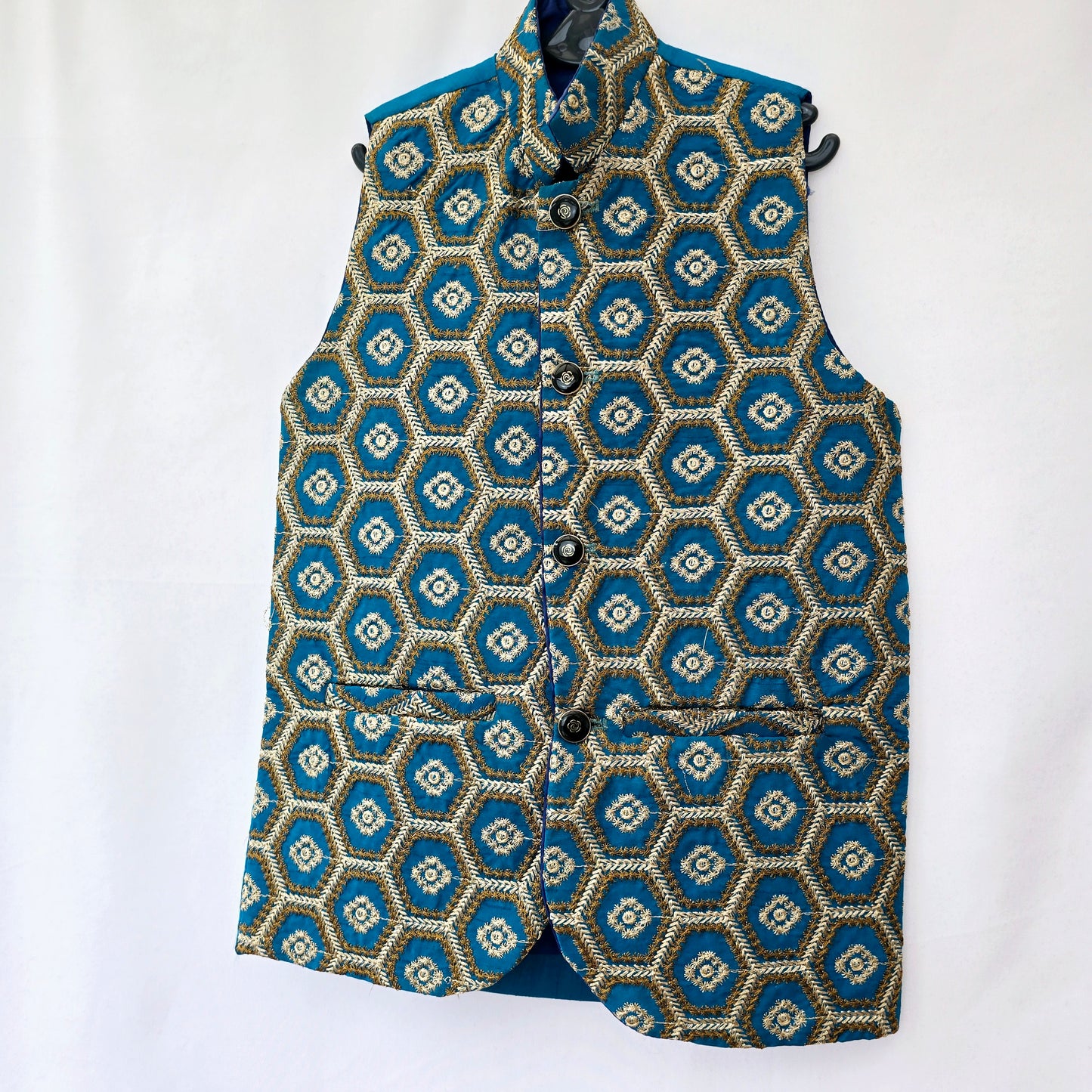 Blue Kids Indian Waistcoat Jacket Ethnic Wedding Festival Wear || Waistcoat Jacket