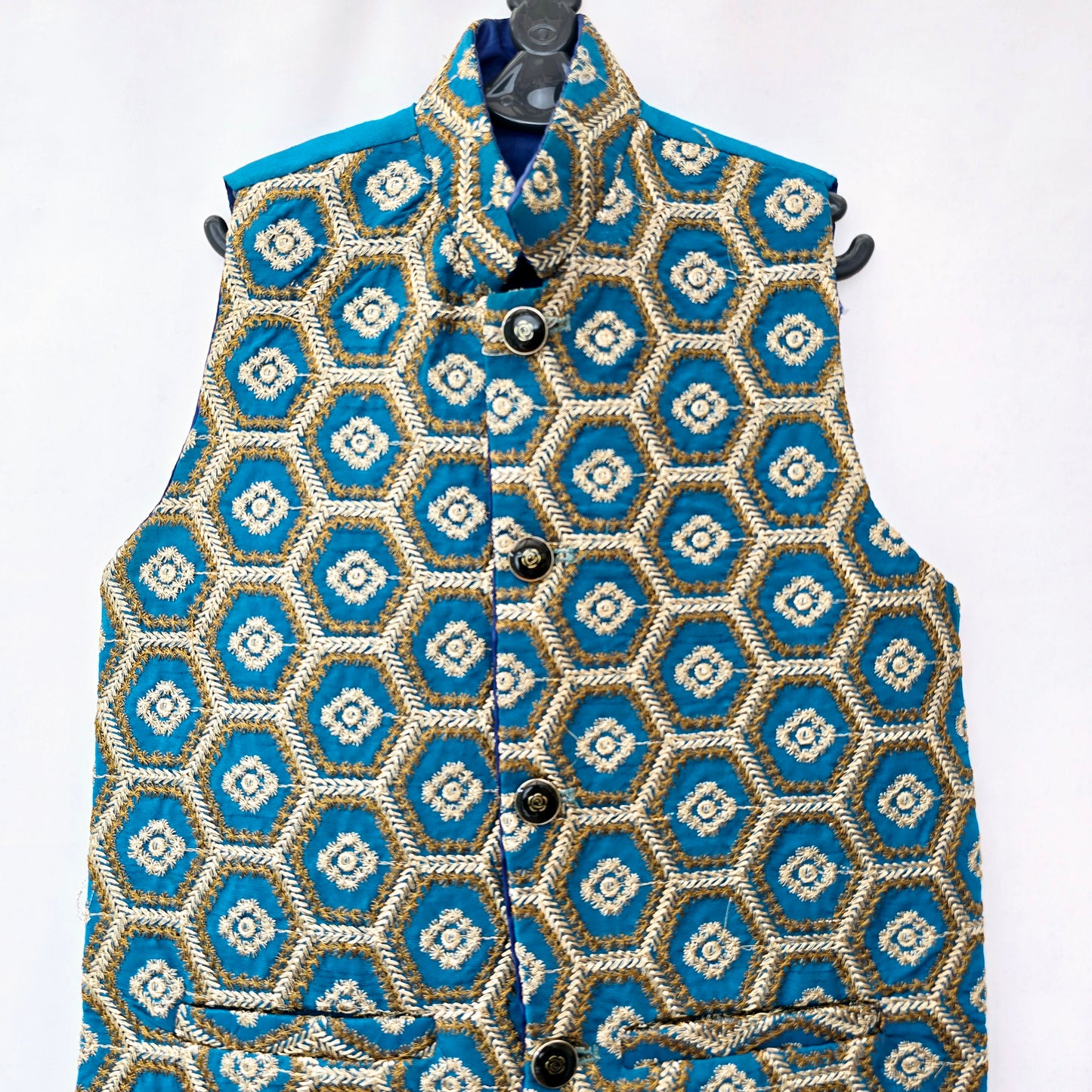 Blue Kids Indian Waistcoat Jacket Ethnic Wedding Festival Wear || Waistcoat Jacket