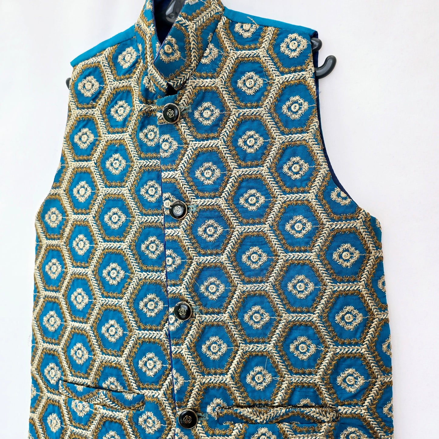 Blue Kids Indian Waistcoat Jacket Ethnic Wedding Festival Wear || Waistcoat Jacket