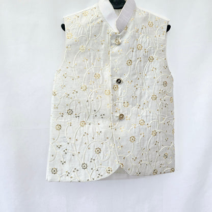 Boys Pakistani/ Indian Waistcoat Embroidery Jacket Ethnic Wedding Festival Wear Waistcoat Jacket