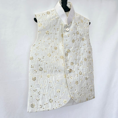 Boys Pakistani/ Indian Waistcoat Embroidery Jacket Ethnic Wedding Festival Wear Waistcoat Jacket