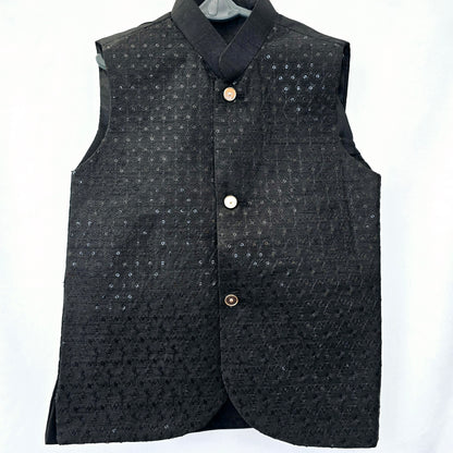 Kids Black Waistcoat Traditional Handmade Waistcoat || Waistcoat Boys Dress Handmade Coat