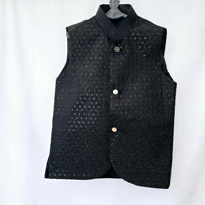 Kids Black Waistcoat Traditional Handmade Waistcoat || Waistcoat Boys Dress Handmade Coat