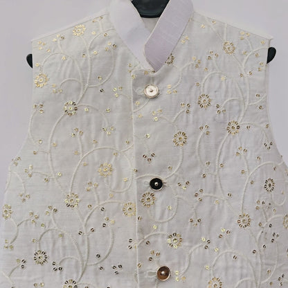 Boys Pakistani/ Indian Waistcoat Embroidery Jacket Ethnic Wedding Festival Wear Waistcoat Jacket